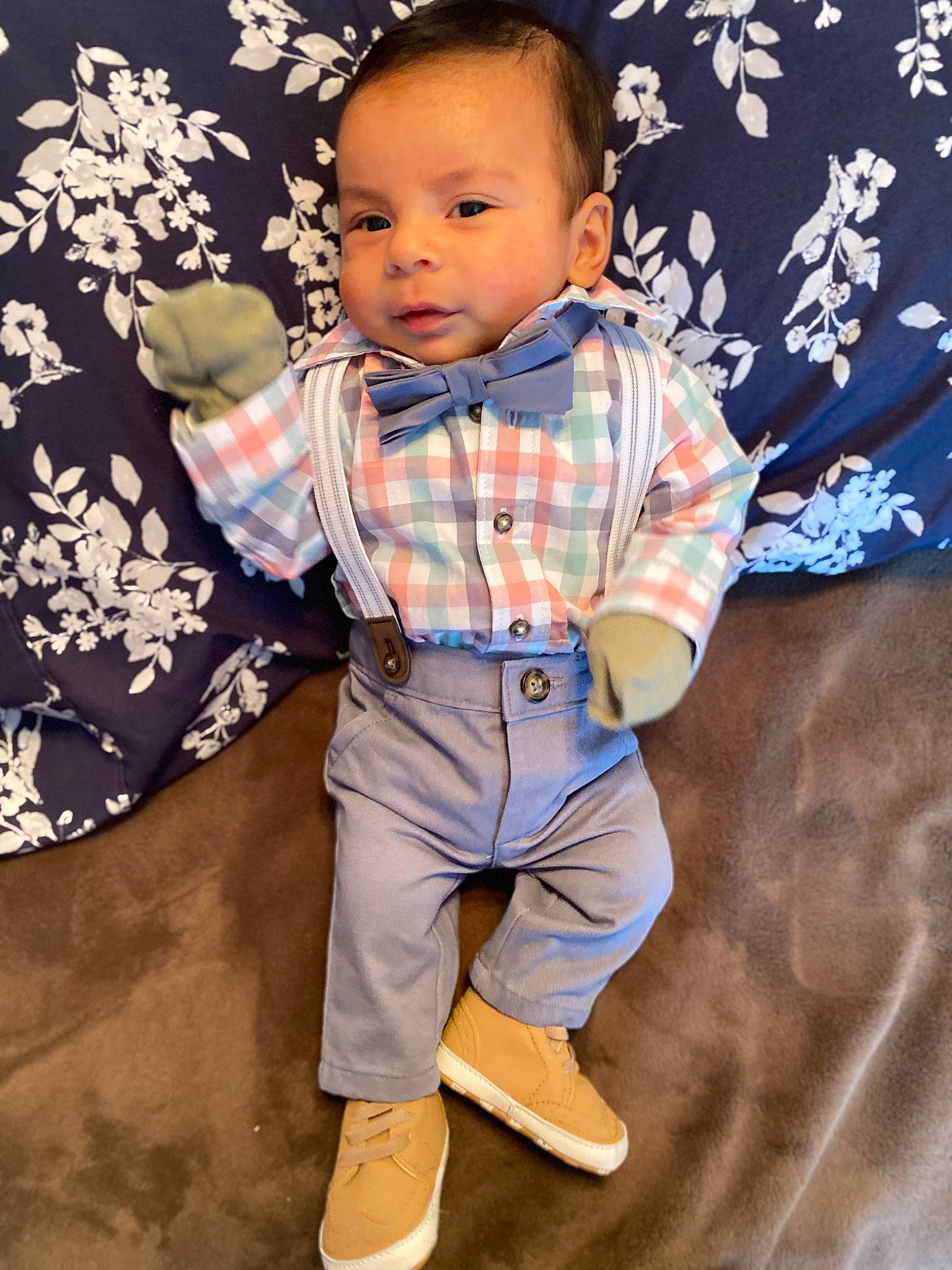 Luis joined the competition — help win amazing prizes! baby, baby_toddler_clothing, child, collar, denim, dress_shirt, electric_blue, face, formal_wear, gesture, happy, linens, pattern, people_in_nature, person, plaid, portrait_photography, sitting, sleeve, textile