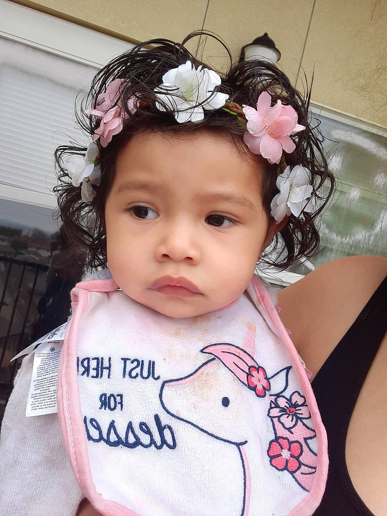 Jemma joined the competition — help win amazing prizes! baby, cheek, child, ear, fashion_accessory, hair_accessory, head, headband, headgear, headpiece, person, pink, toddler