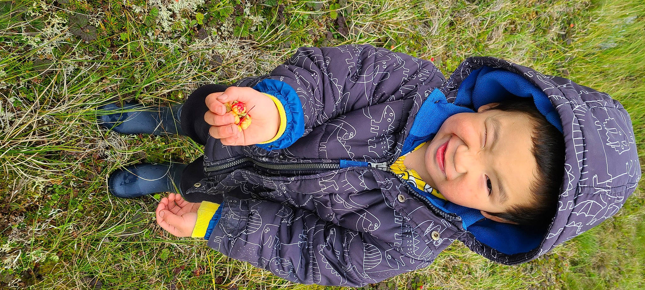 Davis Seetot Olanna joined the competition — help win amazing prizes! baby, baby_toddler_clothing, child, electric_blue, fun, grass, grass_family, grassland, happy, joy, lawn, pattern, people, people_in_nature, person, plant, sitting, sleeve, smile, spring