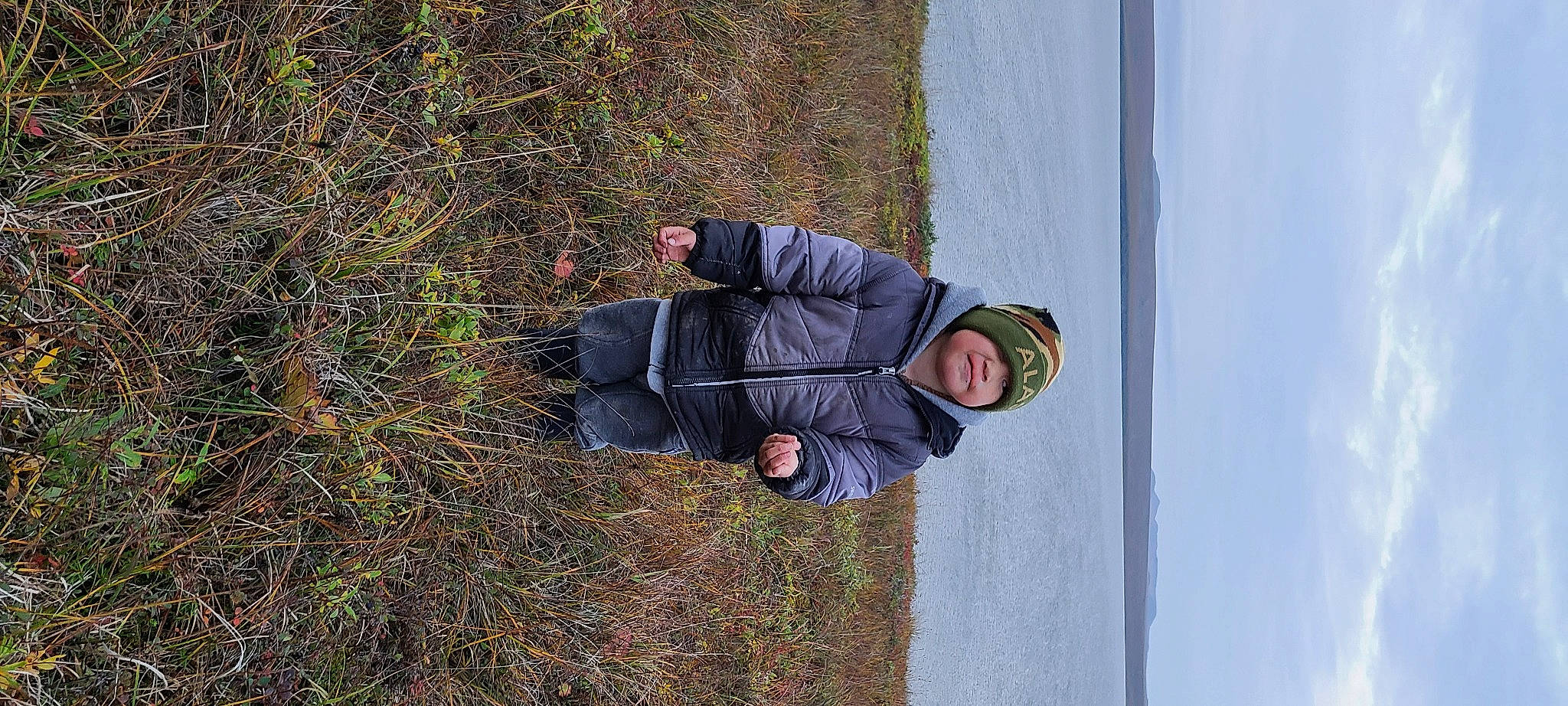 Davis Seetot Olanna joined the competition — help win amazing prizes! fun, grass, headwear, jacket, landscape, leisure, outerwear, people_in_nature, person, plant, recreation, sky, soil, tree, winter, wood