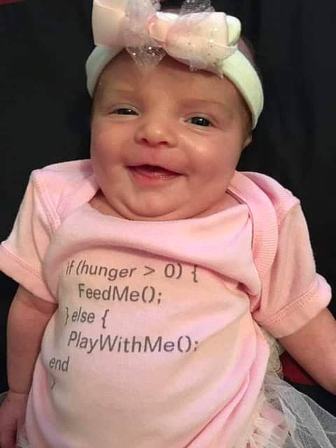 Harper joined the competition — help win amazing prizes! baby, baby_laughing, baby_making_funny_faces, baby_products, baby_toddler_clothing, bonnet, cheek, child, costume_accessory, hair_accessory, happy, headpiece, headwear, joy, party_supply, person, pink, sleeve, toddler