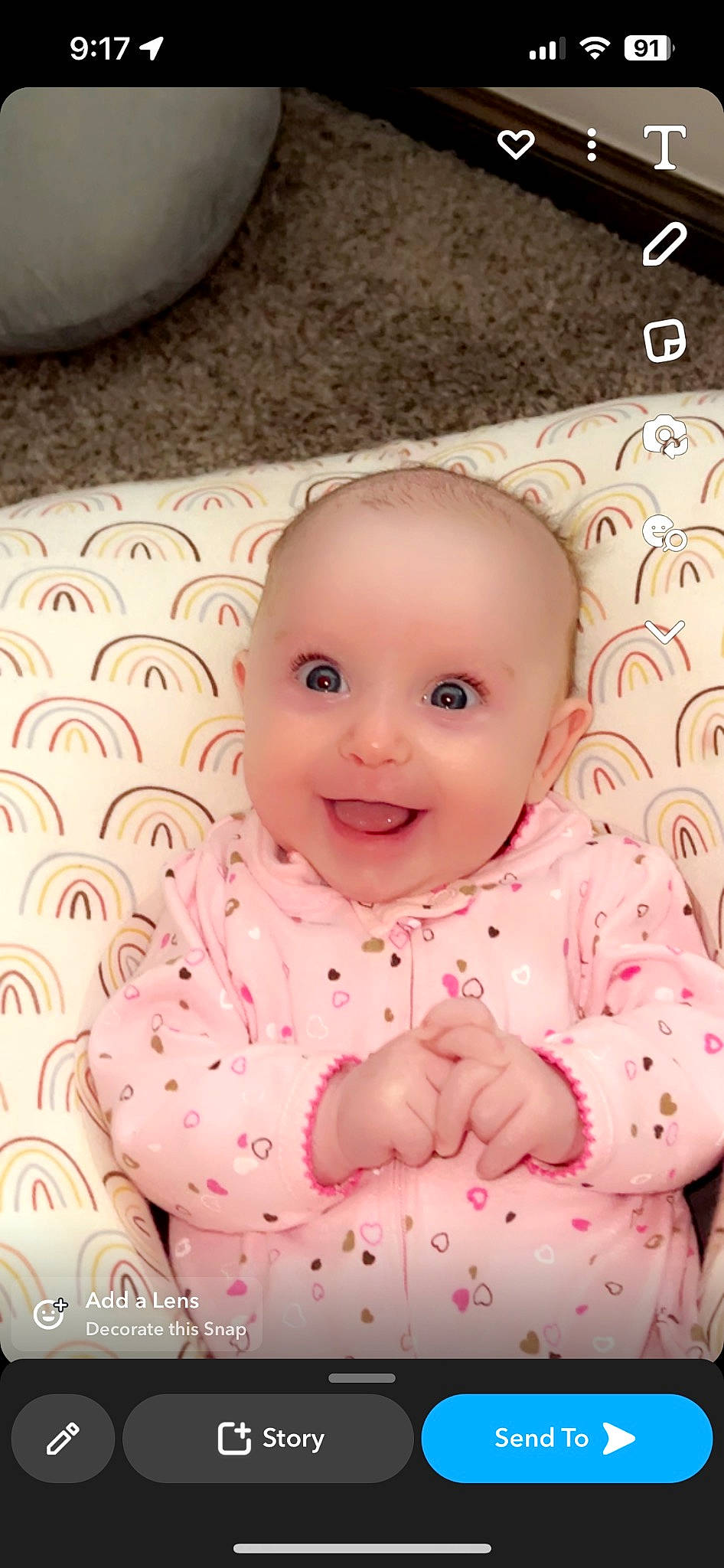 Lilian joined the competition — help win amazing prizes! baby, baby_toddler_clothing, cheek, child, chin, comfort, eye, eyebrow, happy, head, headgear, iris, joy, lip, mouth, nose, person, pink, skin, sleeve