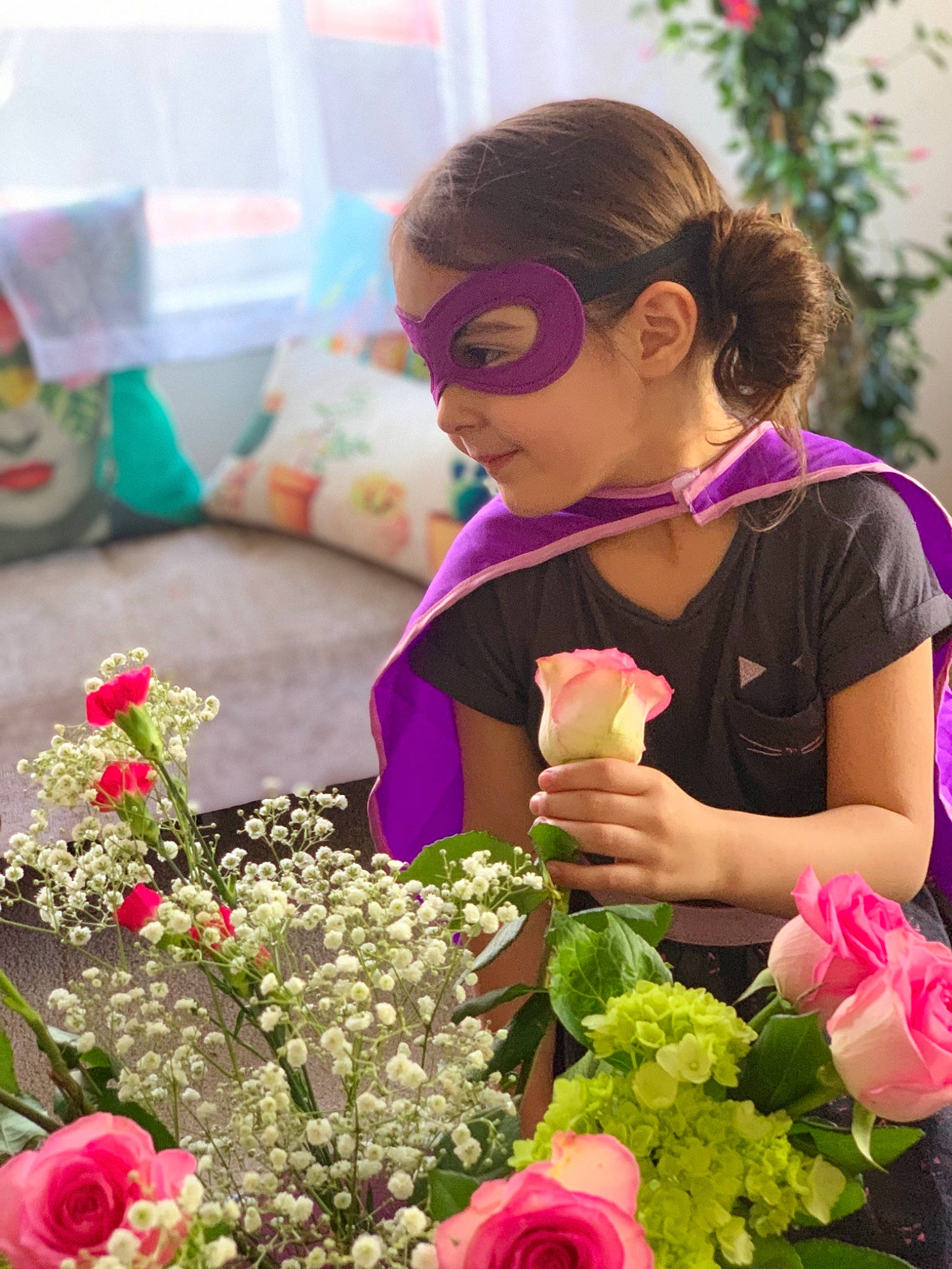 Estephania joined the competition — help win amazing prizes! annual_plant, art, artificial_flower, bouquet, child, cut_flowers, floral_design, floristry, flower, flower_arranging, garden_roses, herbaceous_plant, person, petal, plant, rose, rose_family, spring, toddler