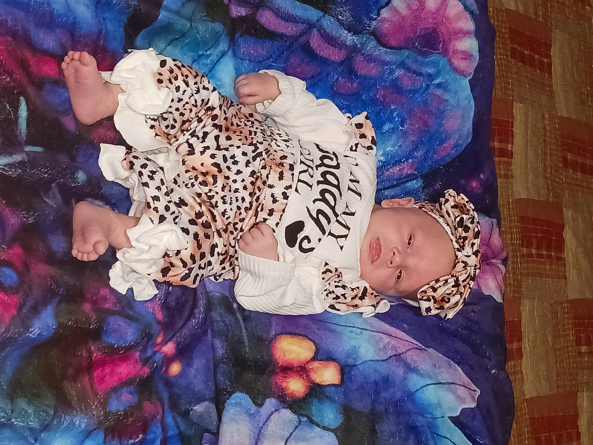 Gracie joined the competition — help win amazing prizes! art, baby, baby_toddler_clothing, child, headgear, illustration, linens, magenta, organism, paint, painting, pattern, person, petal, pink, purple, textile, toddler, tree, violet